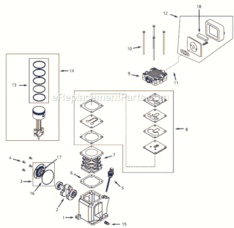 Page A Diagram and Parts List for 4B247C 2008 Campbell Hausfeld Compressor